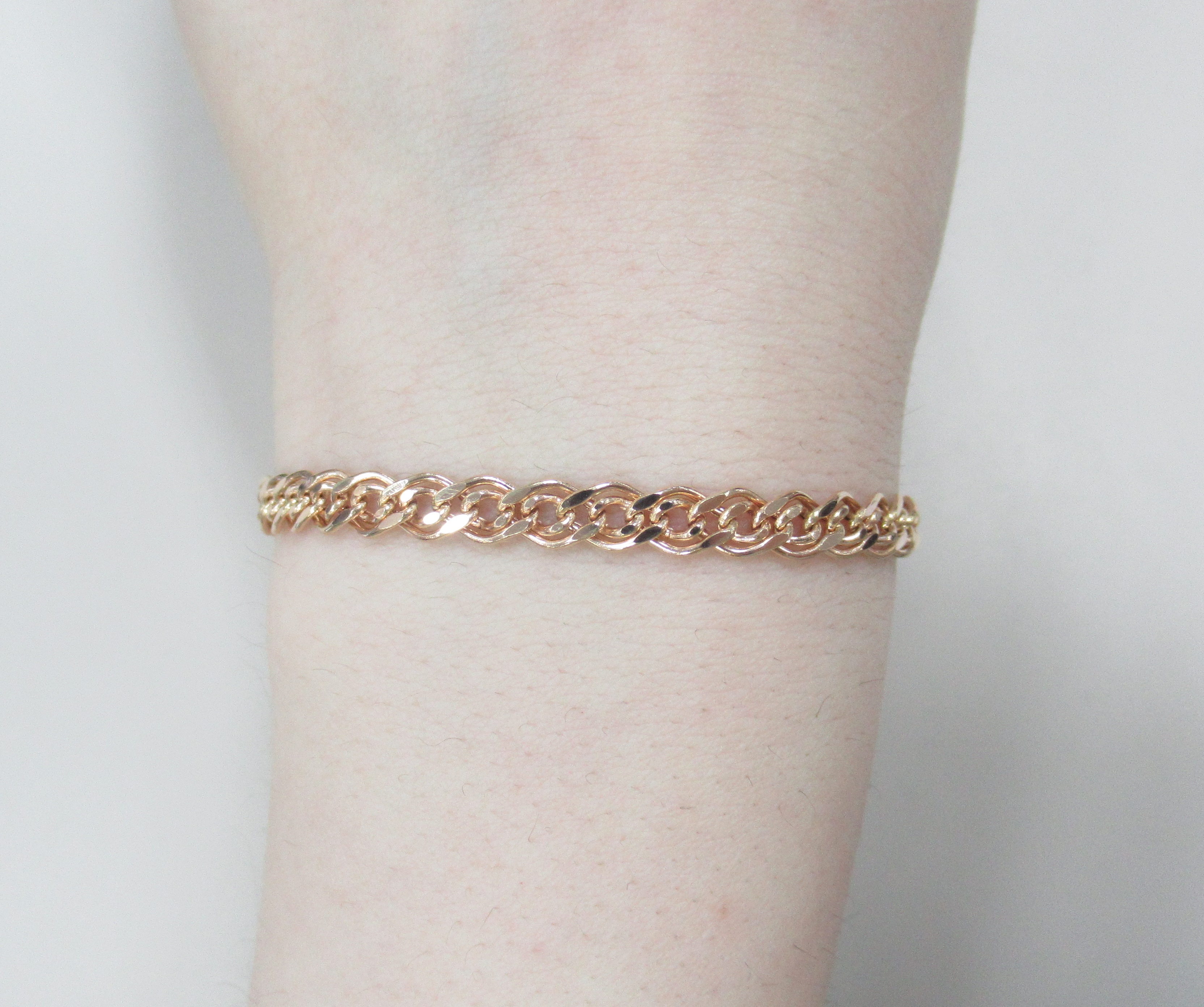 Золотой браслет 585 пробы; плетение Нонна;